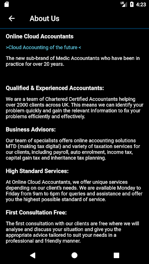 Online Cloud Accountants Screenshot 1