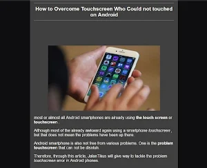 resolve the touchscreen error Screenshot 2