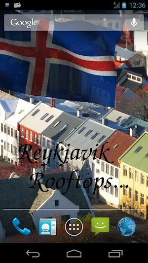 Iceland Flag Live Wallpaper Screenshot 1