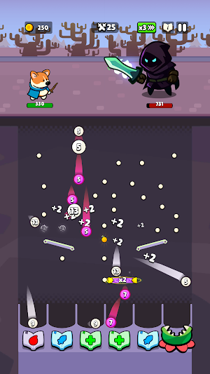 Bounce Hero: Pachinko Dungeon Screenshot 1