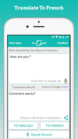 French English Translator Screenshot 1