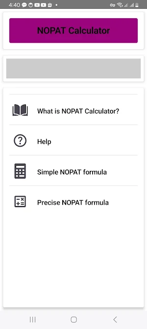 NOPAT Calculator Screenshot 0
