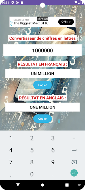 chiffres en lettres Screenshot 1