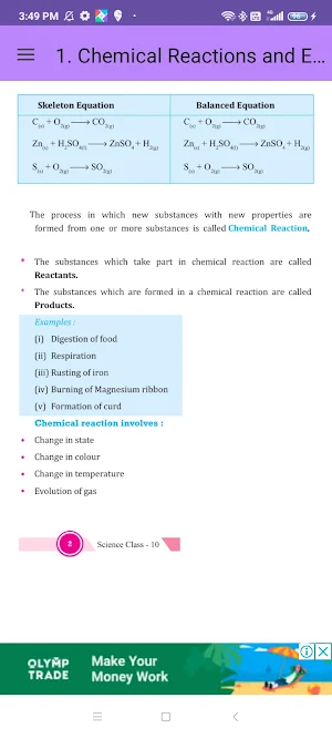 Class 10th Science in English Screenshot 1