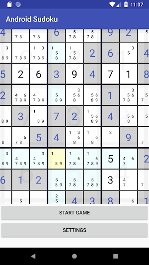 Android Sudoku Screenshot 1