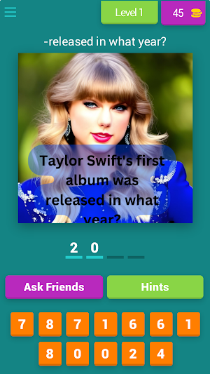 TAYLOR SWIFT QUIZ Screenshot 0