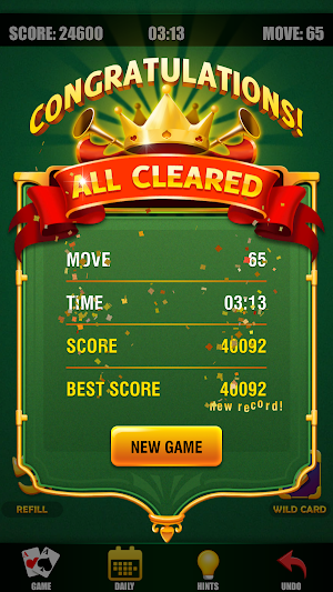 Easy Senior Pyramid Solitaire Screenshot 2