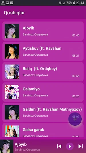 Sarvinoz Quryazova qo'shiqlari Screenshot 0