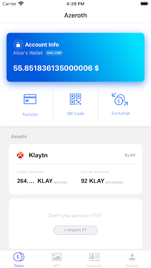 Azeroth Wallet Screenshot 2