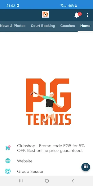 PG Tennis Screenshot 1