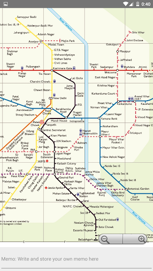 Delhi Metro Route Map (Offline) Screenshot 1