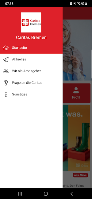 Caritas Bremen Screenshot 2