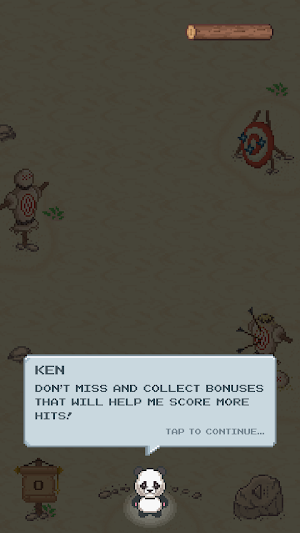 Panda Ken Throwing Shuriken Screenshot 1