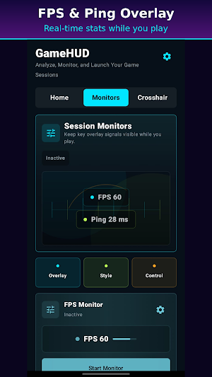 GameHUD Ping Stats & Crosshair Screenshot 3