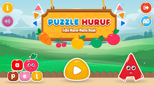 Puzzle Huruf Tebak Gambar Buah Screenshot 0