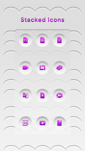 Stacked Light Purple Icons Screenshot 1
