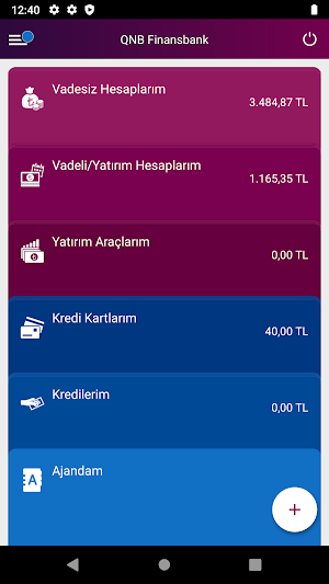QNB Finansbank Mobile Banking Screenshot 2