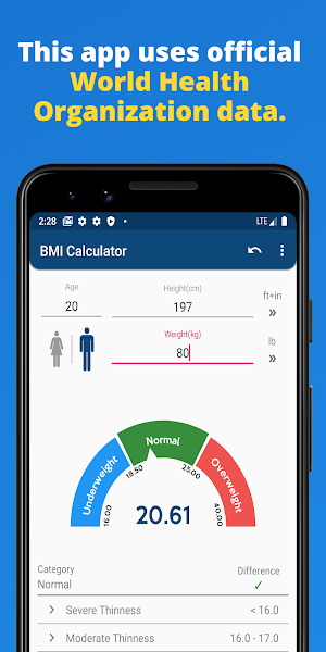 BMI Calculator Screenshot 1