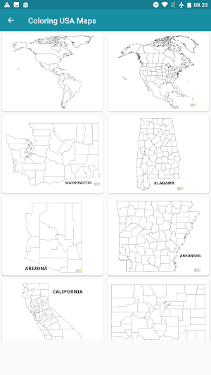 US Map Coloring Screenshot 2