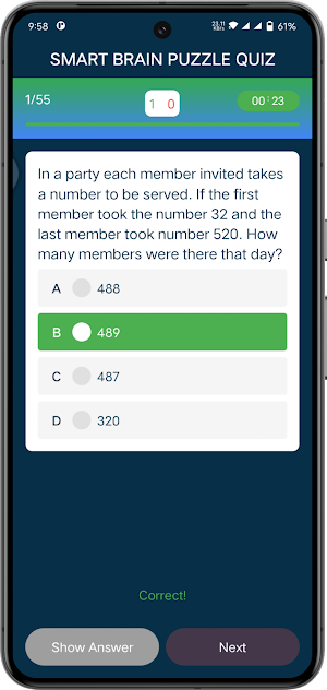 Smart Brain Puzzle Quiz Screenshot 2