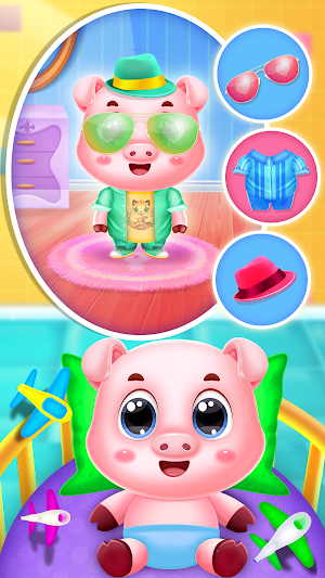 Baby pig mommy newborn Screenshot 3