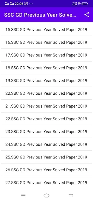 SSC GD Constable Previous Year Paper in Hindi Screenshot 1