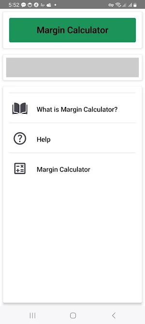 Margin Calculator Screenshot 0