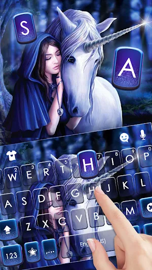 Unicorn Fairytale Keyboard Background Screenshot 1