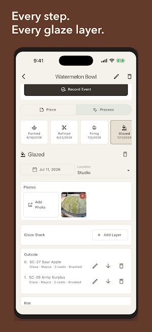 ClayTrace: Pottery Journal Screenshot 1