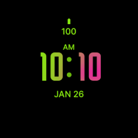 Green Pink Modern Watch Face
