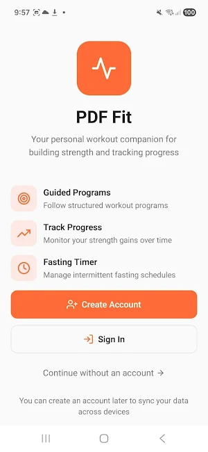 PDF Fit - Workout Tracker Screenshot 3