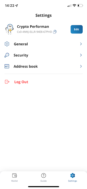 Cx0 Wallet Screenshot 1