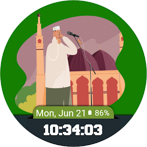 Watch Face Muslim Azan wear OS Screenshot 2