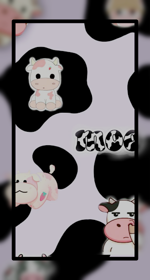 Cute Cow Aesthetic Wallpaper Screenshot 2