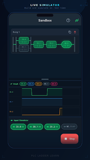 PLC Ladder Logic Simulator Screenshot 0