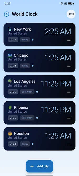 World Hour Pulse Clock Screenshot 2