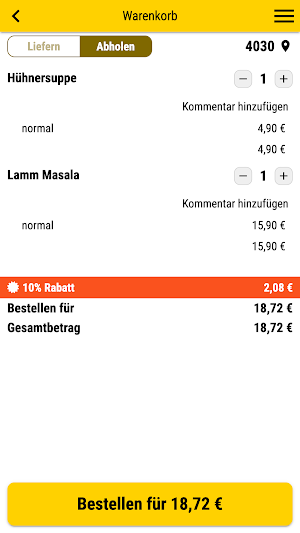 Aroma Indisches Restaurant Screenshot 1