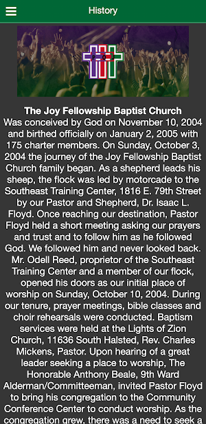 Joy Fellowship Baptist Church Screenshot 2