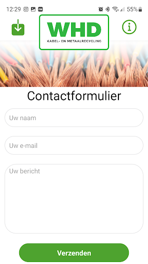 WHD Kabel en metaalrecycling Screenshot 1