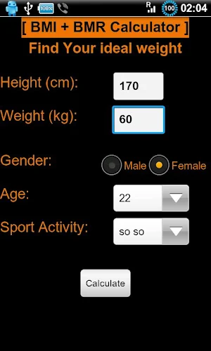 BMI Screenshot 1