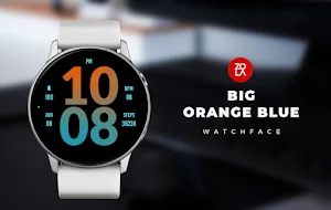 Big Orange Blue Watch Face Screenshot 0