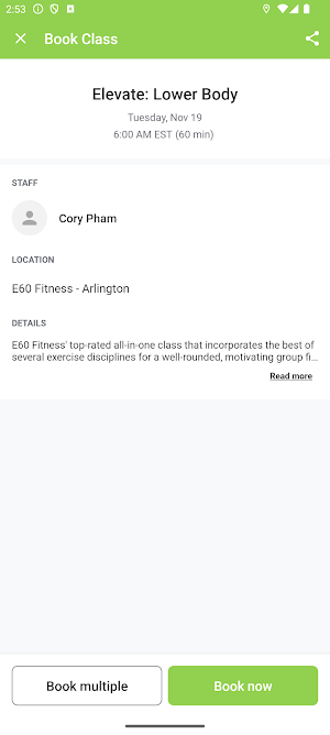 E60 Fitness Studios Screenshot 2