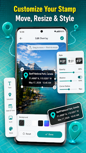GPS Photo Stamp Map Camera Screenshot 2