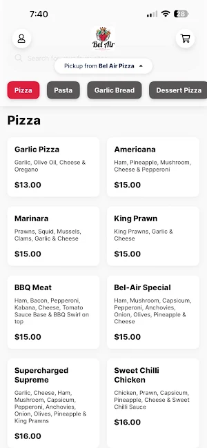 Bel Air Pizza Screenshot 0