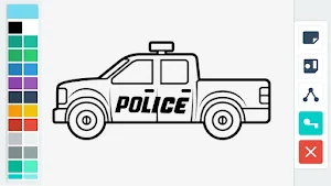 Mobil Polisi Mewarnai Screenshot 1