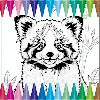 Red Panda Coloring Book