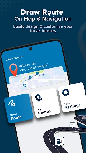 Draw Route On Map & Navigation Screenshot 0