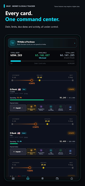 Okay - Money & Deals Tracker Screenshot 1