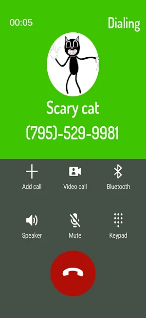 Scary Cat Cartoon Call Video a Screenshot 3