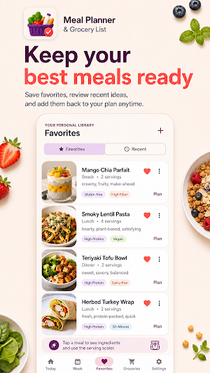 Meal Planner & Grocery List Screenshot 2